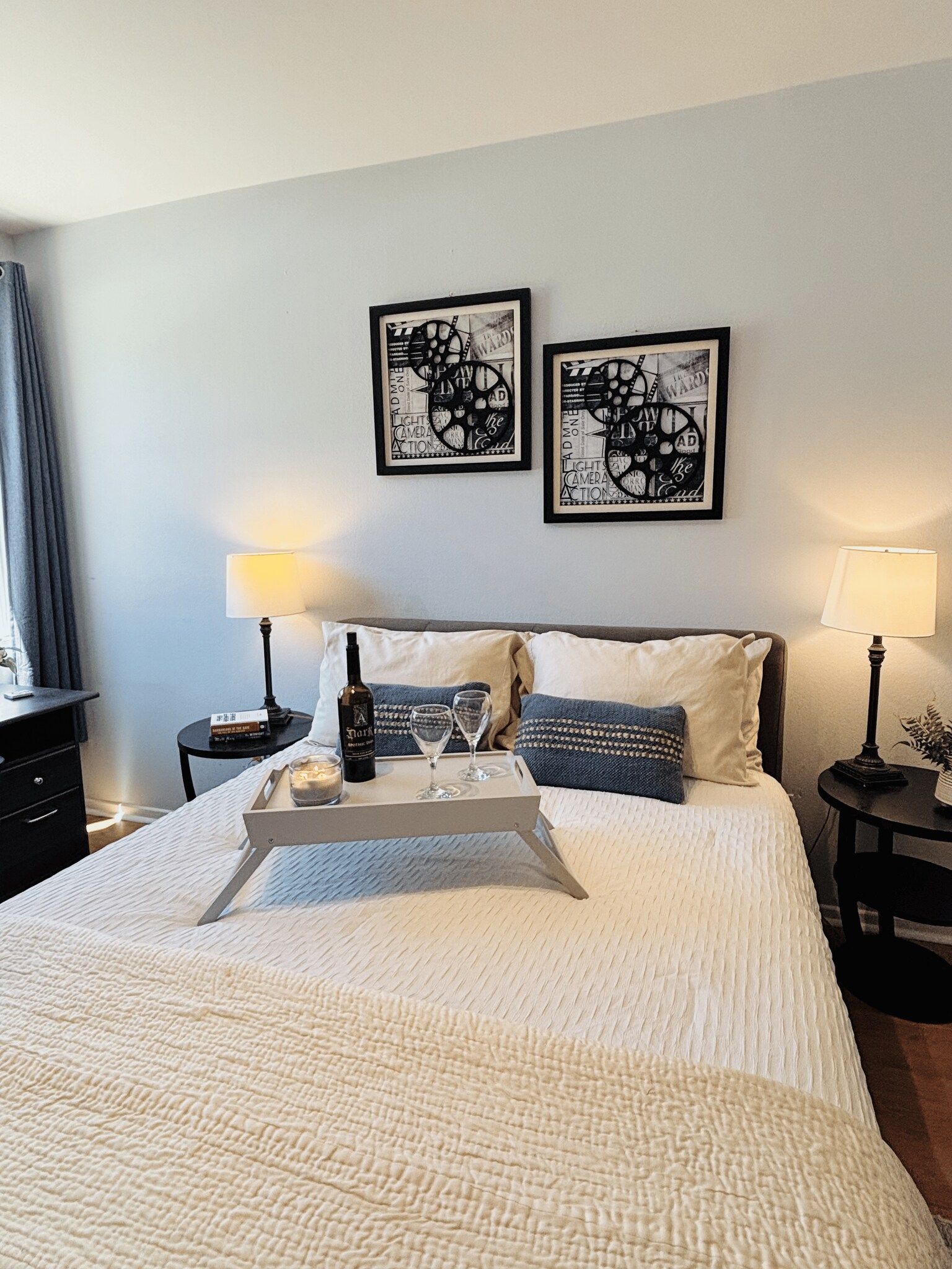 Spacious bedroom with queen Tempur-Pedic bed, Fire TV & blackout curtains. - 3687 4th Ave