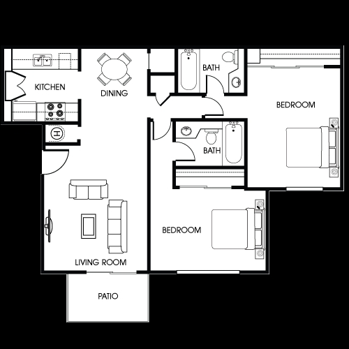 Plan B - Spring Lakes Apartment Homes