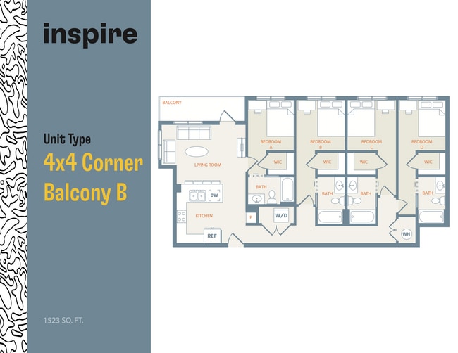 4x4 Corner Balcony B - Inspire