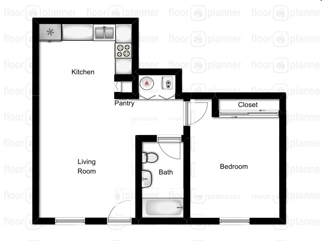 1BR/1BA - Ridgeview Apartments