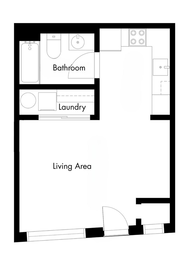Wain Studio 429 SF.png - Cartwright Apartments
