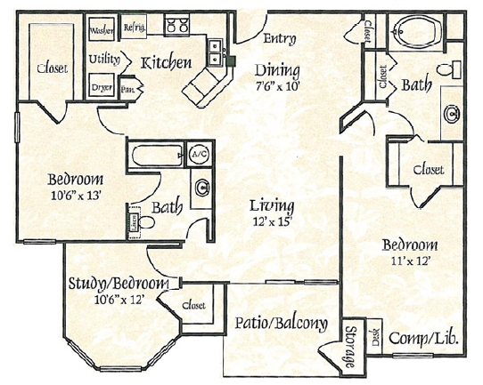 3BR/2BA - Cornerstone Ranch