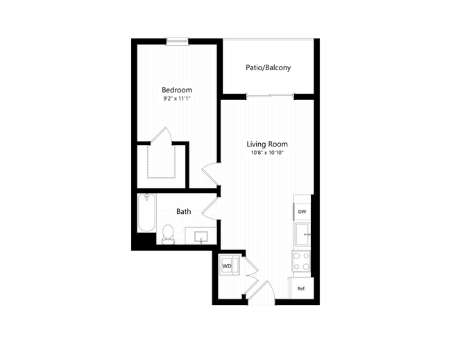 C - 1x1 floor plan THE CHARLIE SM YALE - THE CHARLIE SM YALE