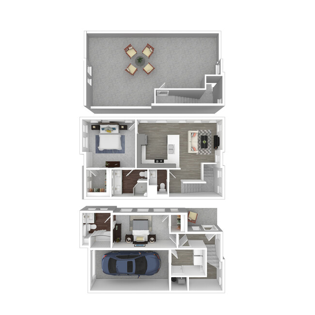 2 Bed 2.5 Bath Floor Plan - Emeril Townhomes