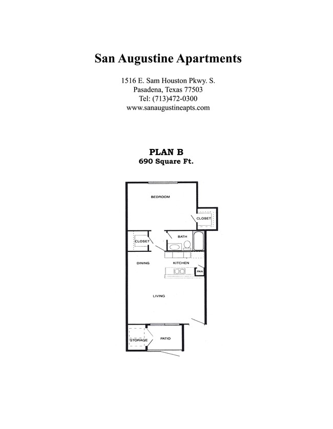 Floorplan - San Augustine Apartments & Townhomes