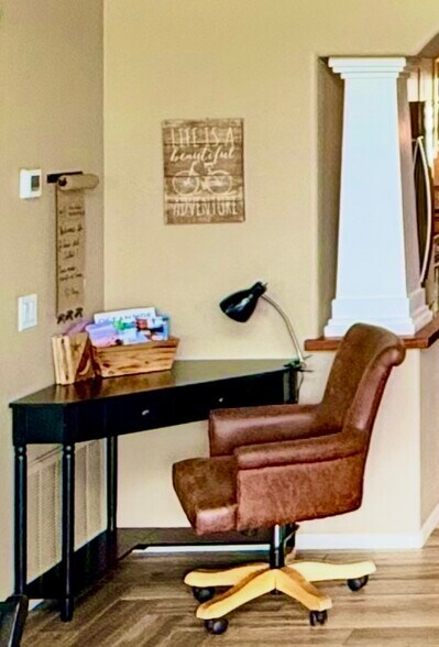 Dedicated Work Space with Office Chair and Desk Lamp - 1507 San Jose St