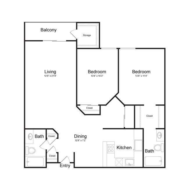 Floorplan - Lake Crest Apartments