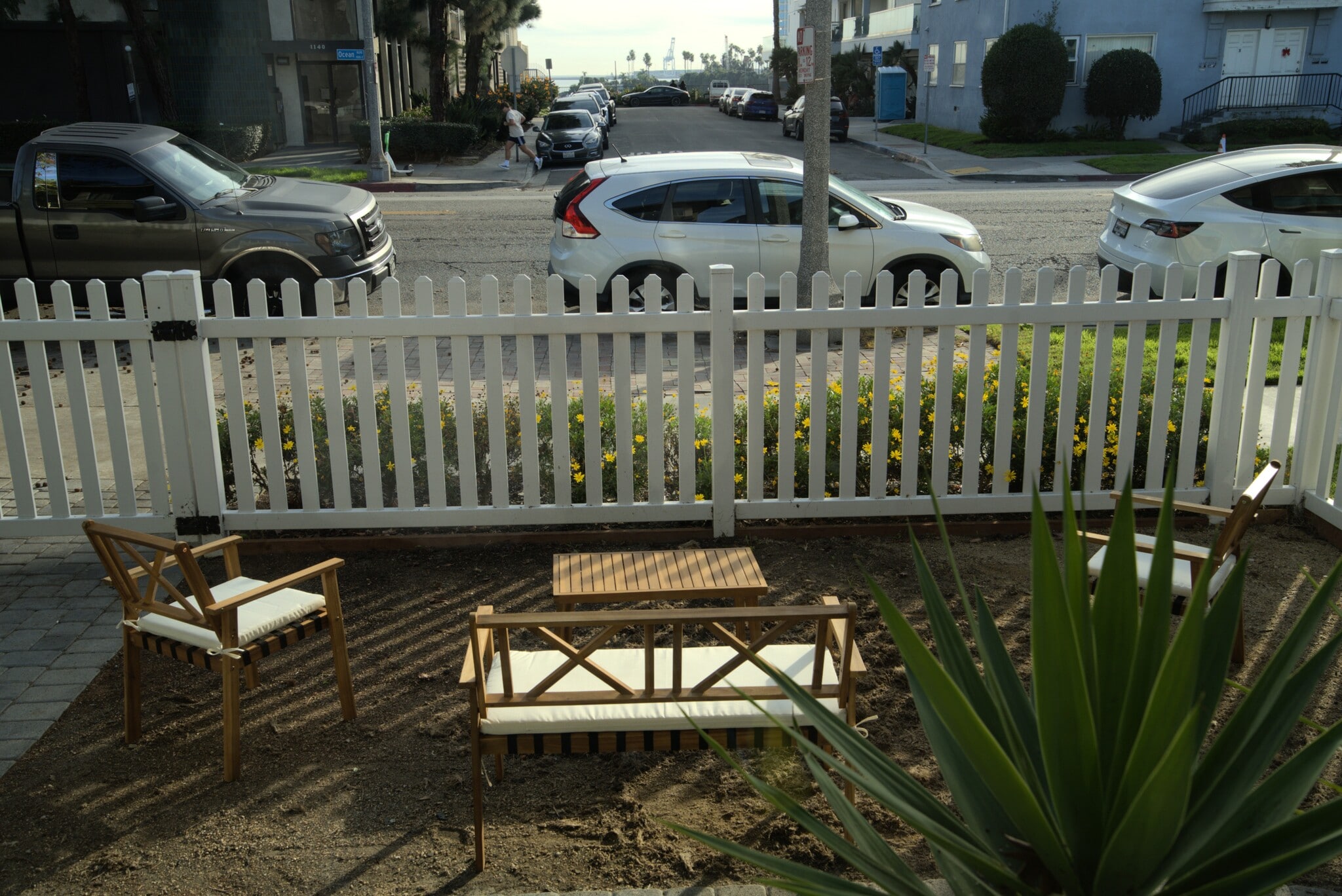 View from front yard - 1123 E Ocean Blvd