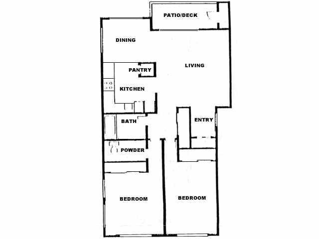 2BR/1.5BA - La Vista Apartments