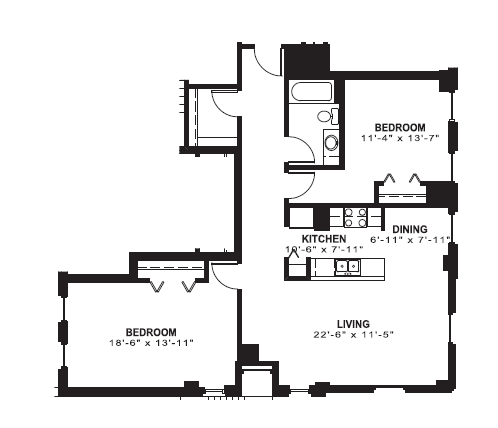 2BR/1BA - Historic Louis Joliet Apartments