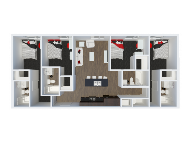 D1 floor plan - The Cardinal at West Center