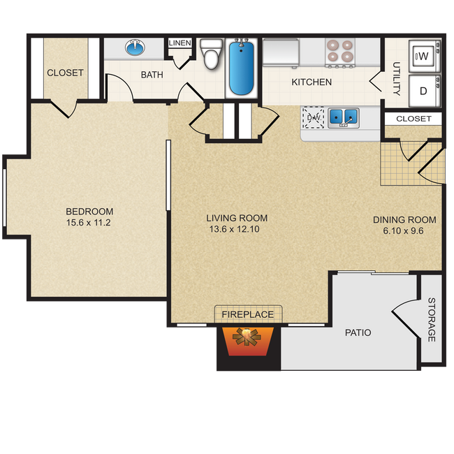 Floorplan - Creekview Apartments