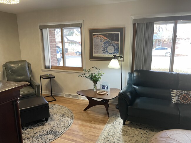 Furnished Living room: new leather furnishings - 1726 Corey St