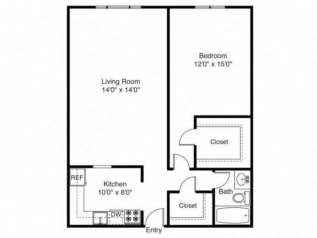 Floorplan - East Shore Apartment Homes