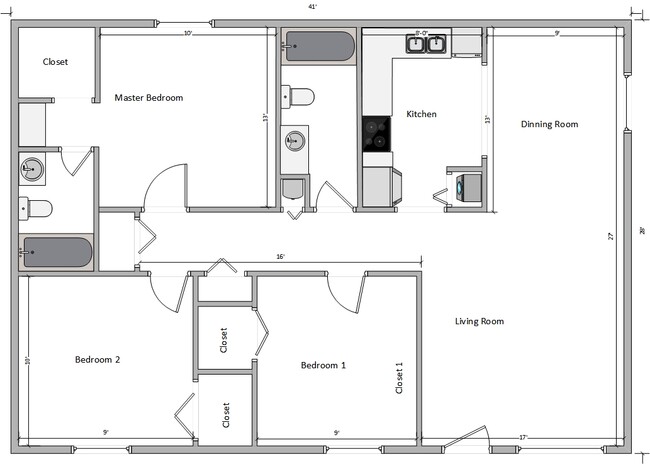 Floorplan - Emerald Run Apartments