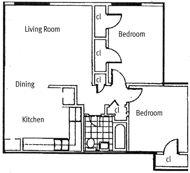 2BR/1BA - Country View Apartments