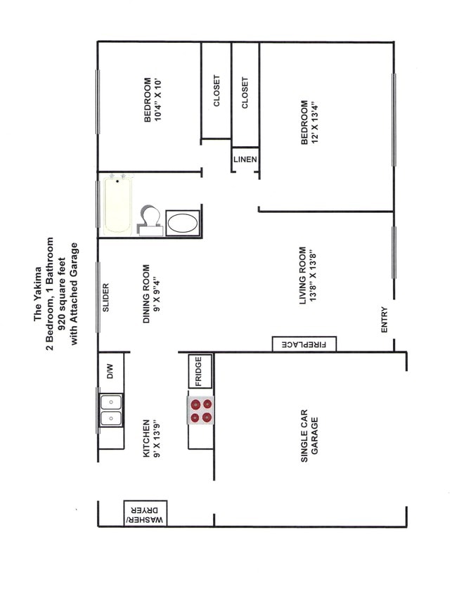 Floorplan - Cascade Park Apartments
