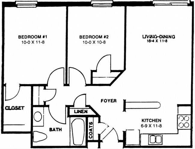 2BR/1BA - Garden Spring Apartments