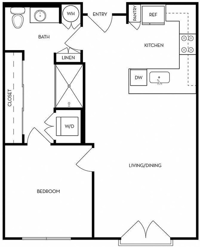 Claiborne | 1 Bed/1 Bath | 700-725 SF - The Logan at Osborn