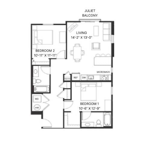 Floorplan - Peregrine Place Apartments