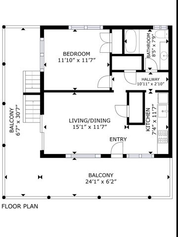 1 Bedroom Deluxe 648 Sq Ft - 601 Jackson Apartments