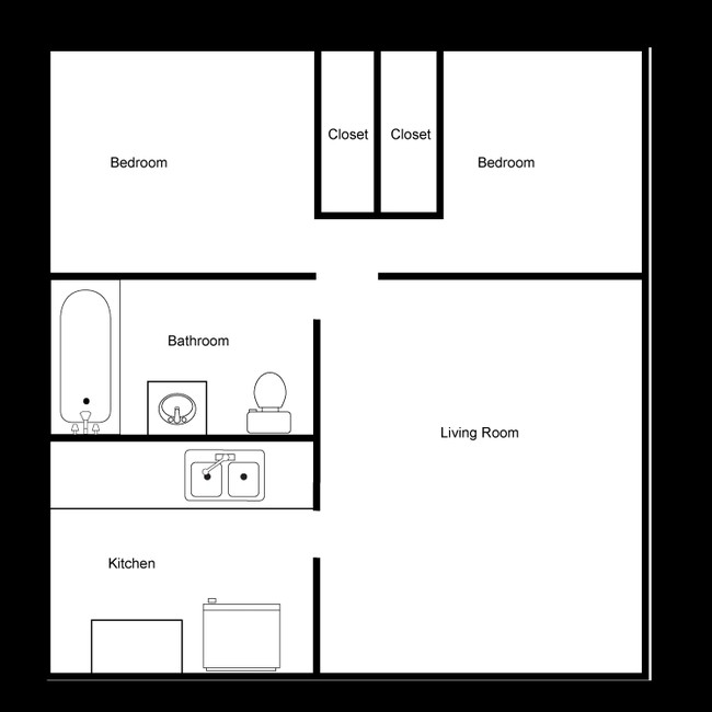 2BR/1BA - Park Vista Apartments Homes