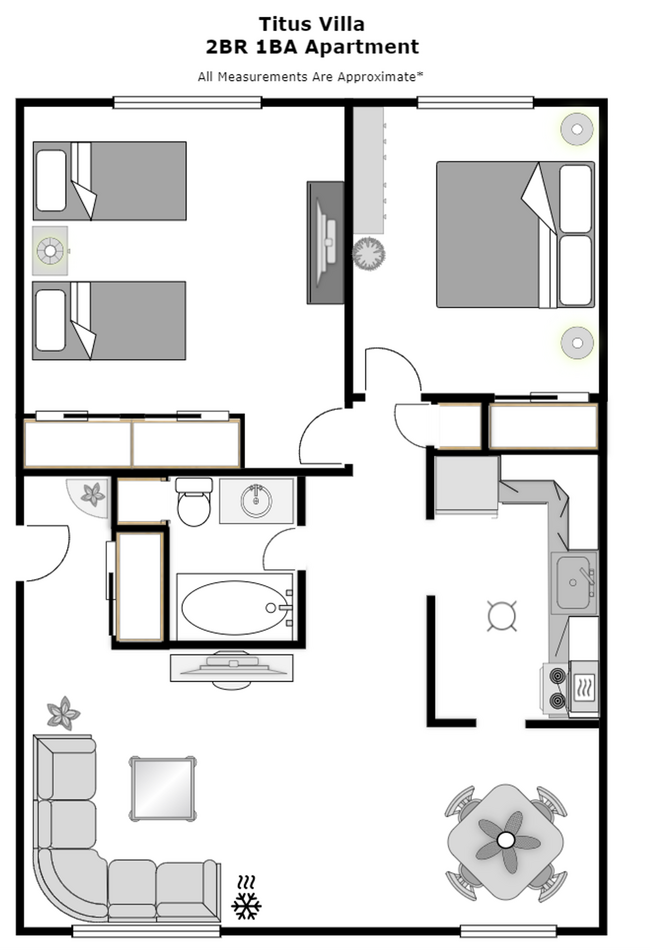 Floorplan - Titus Villa Apartments