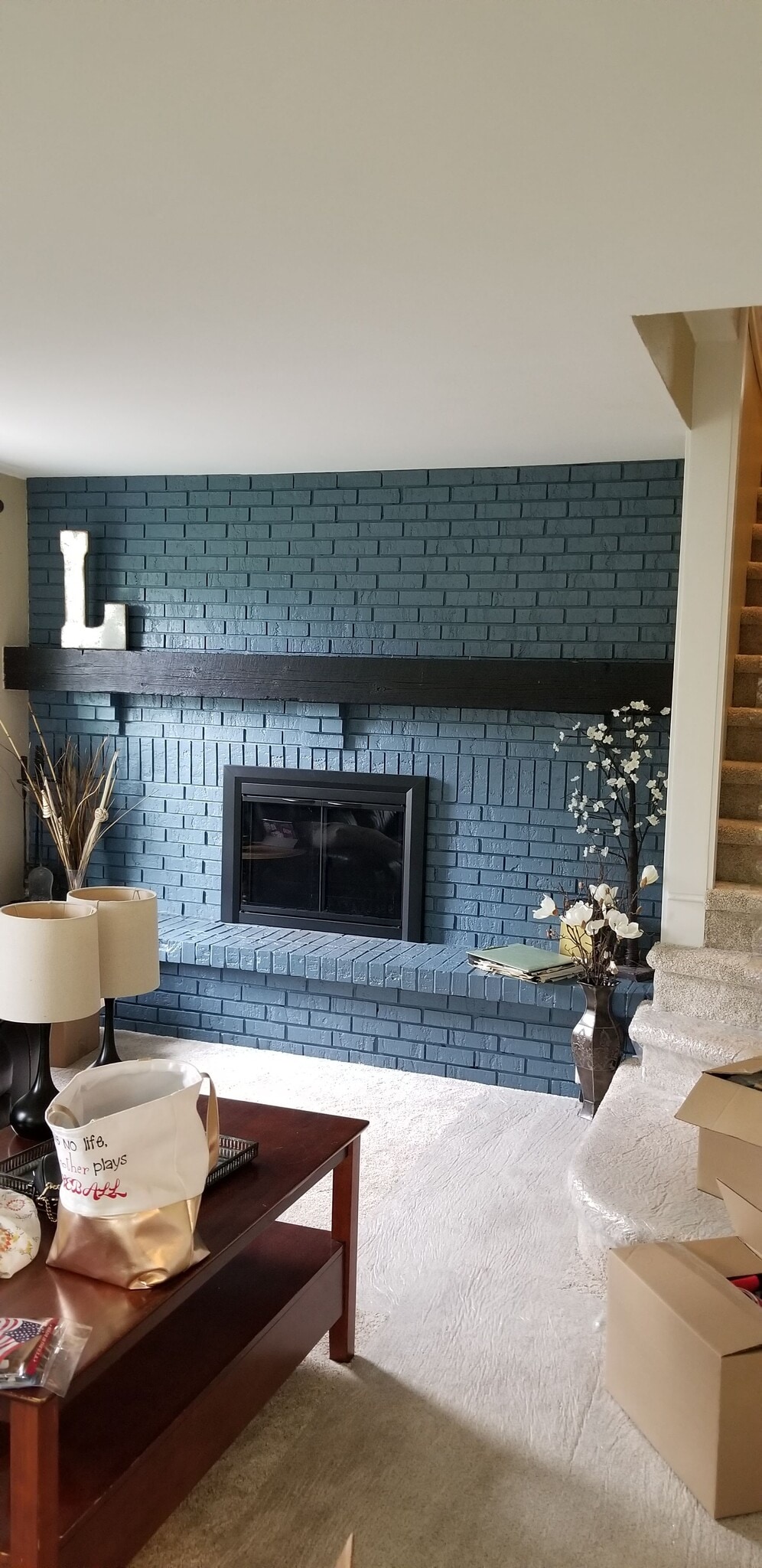 Wood Burning Fireplace in Living Room - 508 Merton Ave