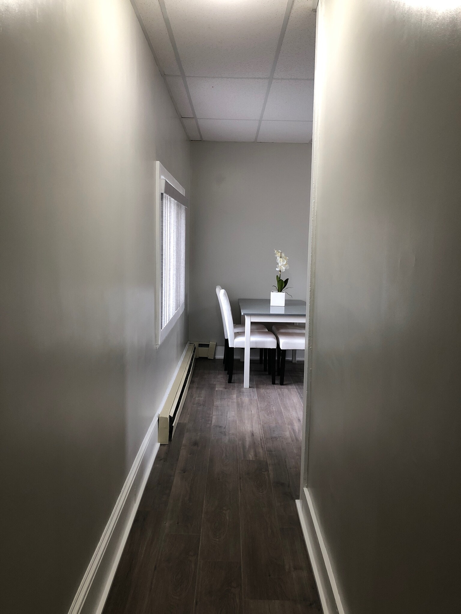 Hallway to living room/dining area - 312 E Seneca St