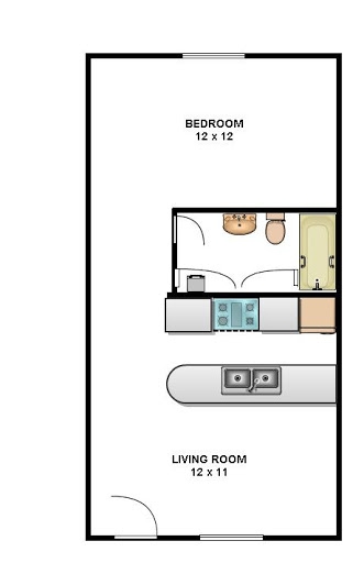 Efficiency Flat with W/D - Sanctuary Apartments