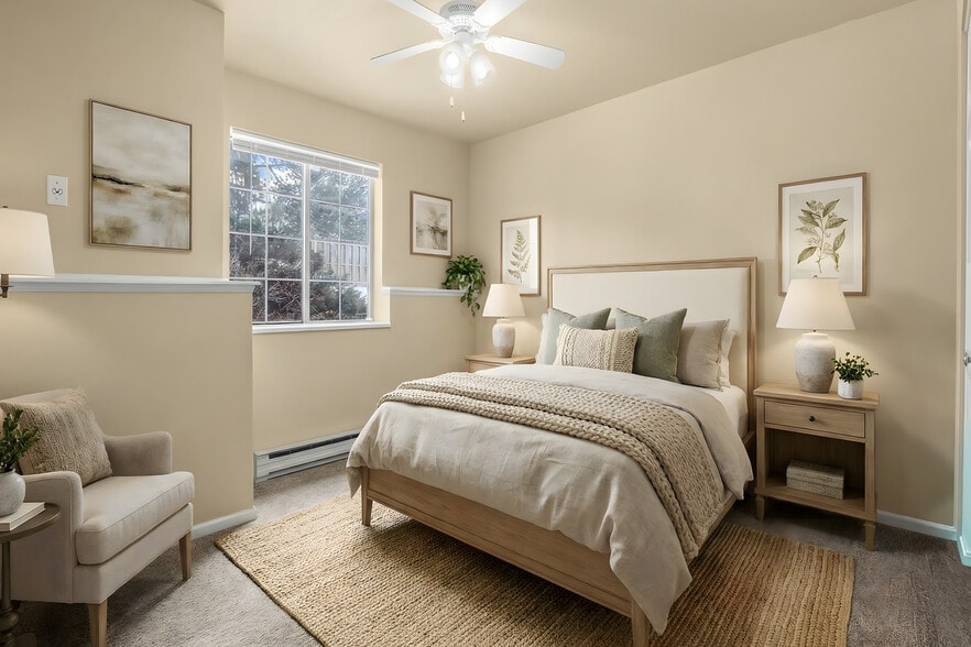 Bedroom virtually staged - 1601 W Swallow Rd