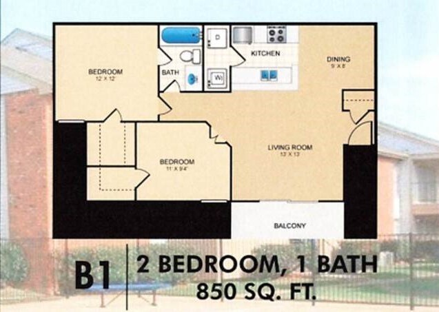 Floorplan - Trinity Park Apartments