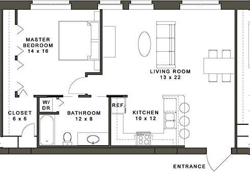 1BR/1BA - 257 Lafayette Center Lofts