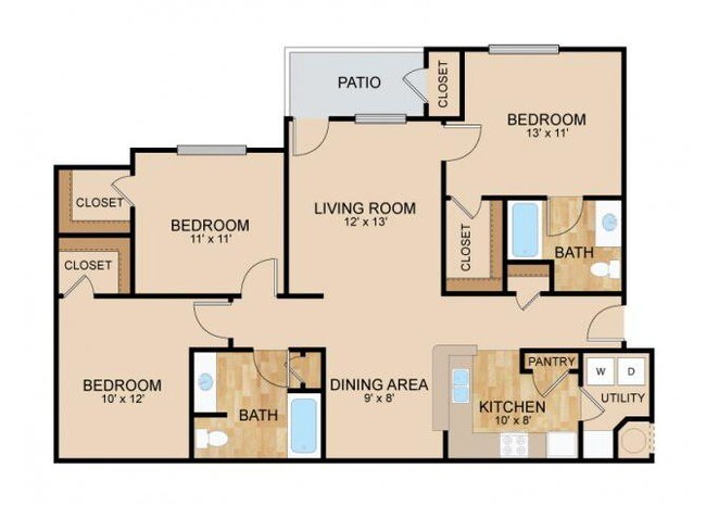 Floorplan - The Landings Apartments