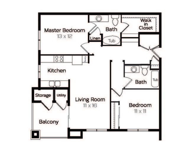 Floorplan - Arterra Place Apartments