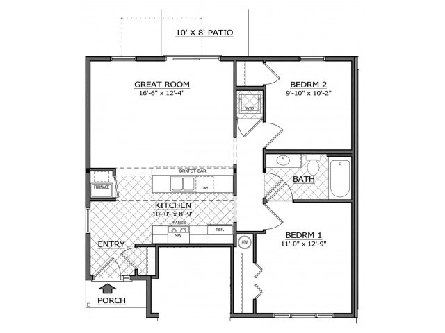 2BD/1BA - Misty Creek Village