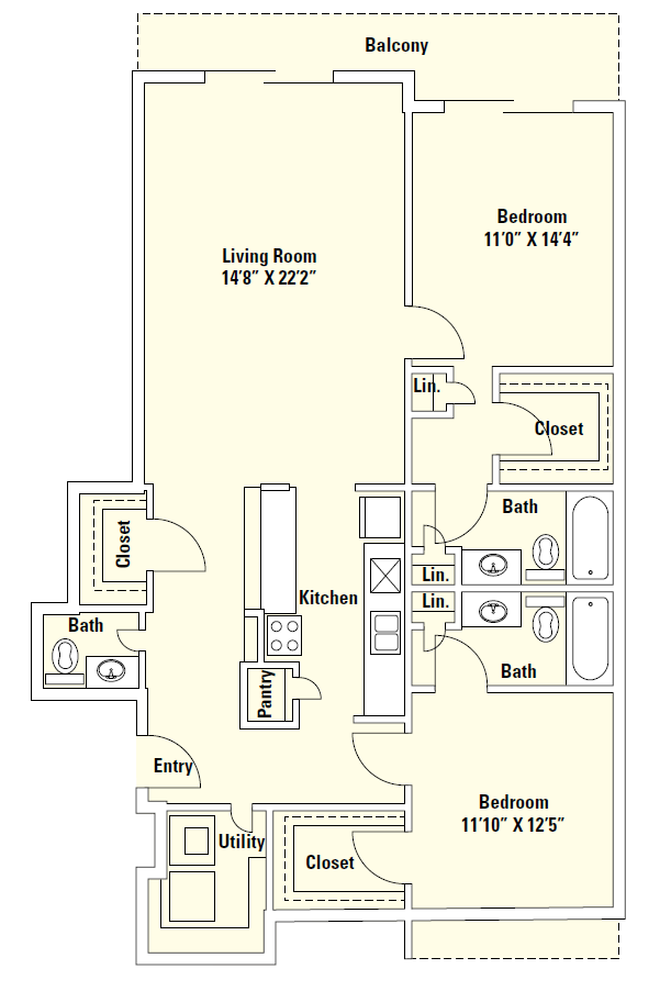 Floorplan - Memorial Towers Apartments