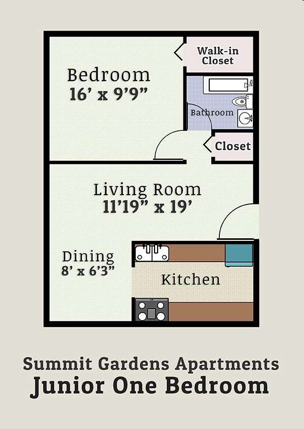 1BR/1BA - Summit Garden Apartments