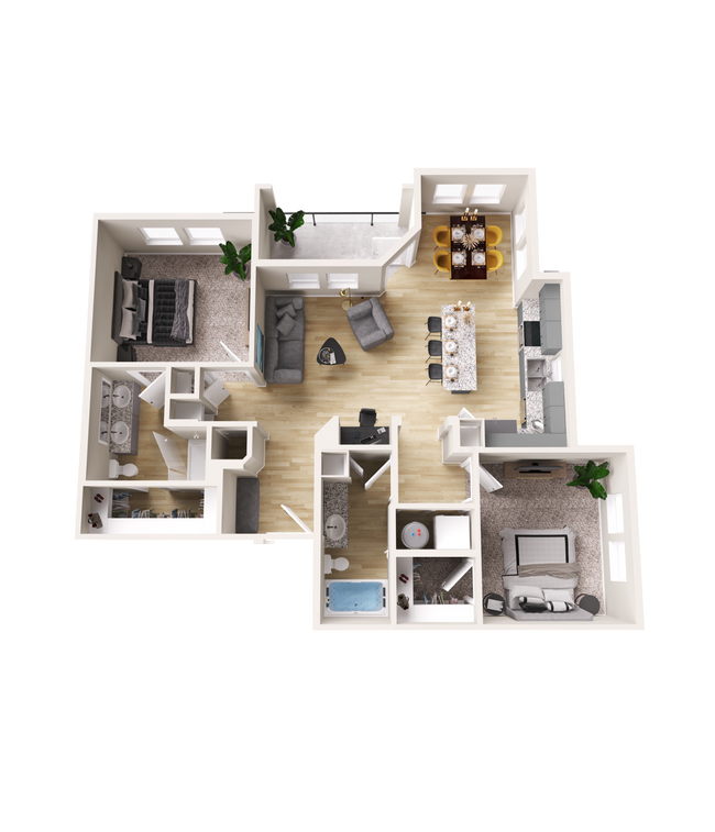 Two Bedroom Apartment with kitchen island - Aspire at Greenville