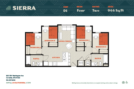 Floorplan - Sierra Student Apartments