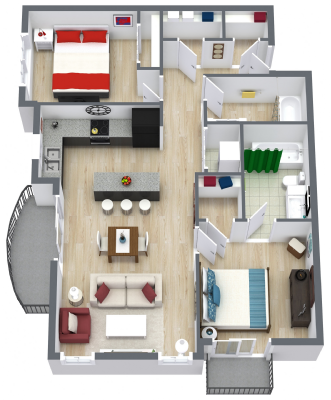 Floorplan - Violet on Broadway Apartment Homes