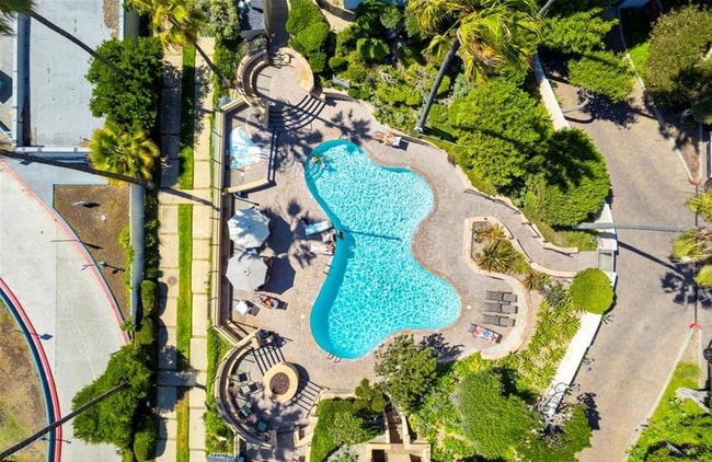 Aerial overview of Village pool - 620 The Village