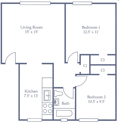 2BR/1BA - Langley Terrace