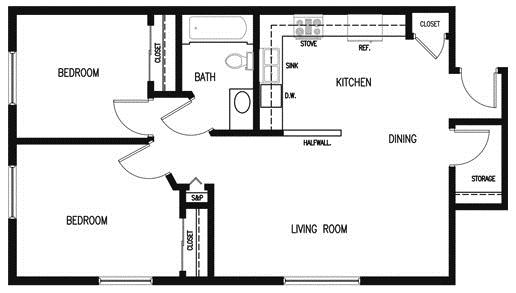 Floorplan - Fisk Street Apartments
