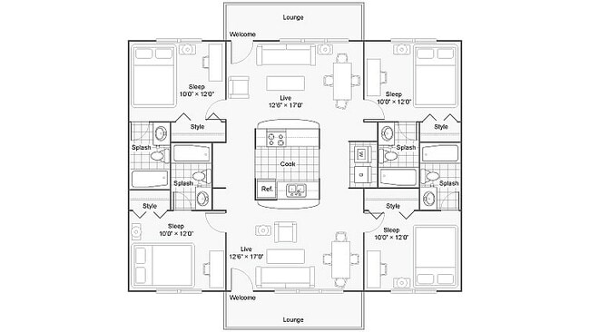 4x4-Southwest-with-furniture - The Social SMTX®