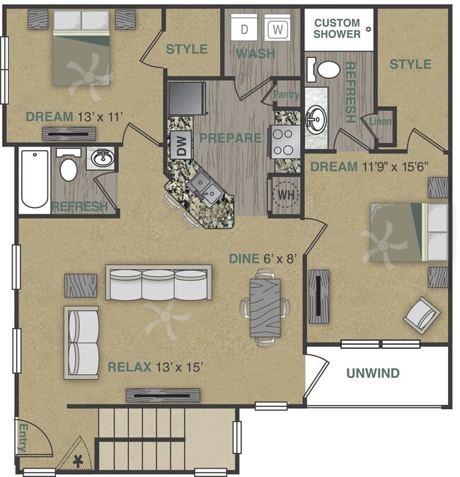 Floorplan - Stonepost Crossing Apartments