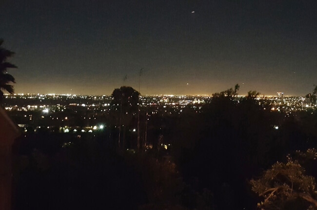 Night View From Bedroom Deck - 1760 N Fairfax Ave
