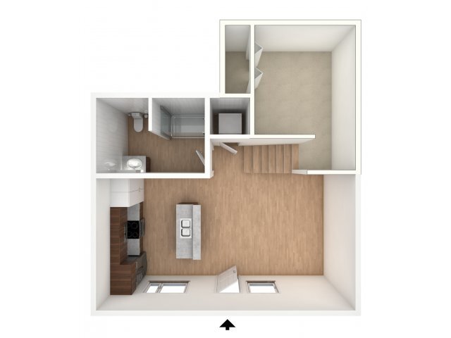 L3 - floor plan, unfurnished - Northside Apartments