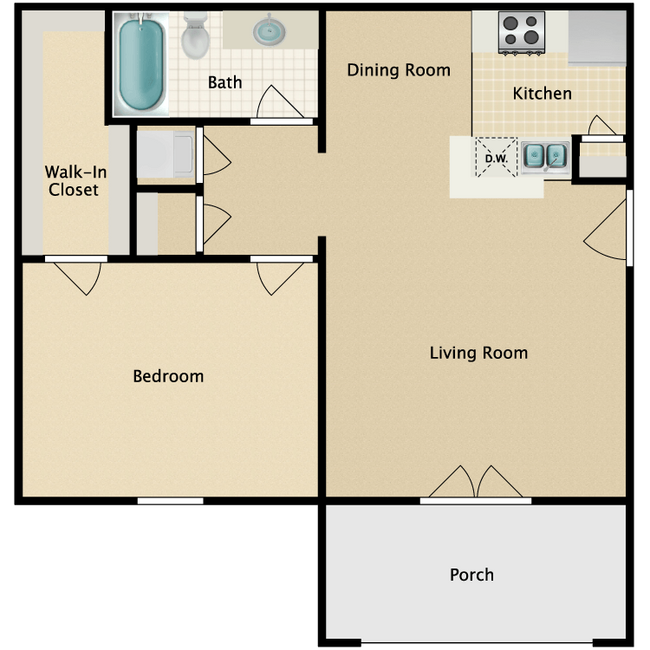 Floorplan - Kingsgate Apartments