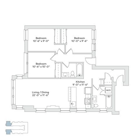Floorplan - 5411-5421 S. Ellis Avenue